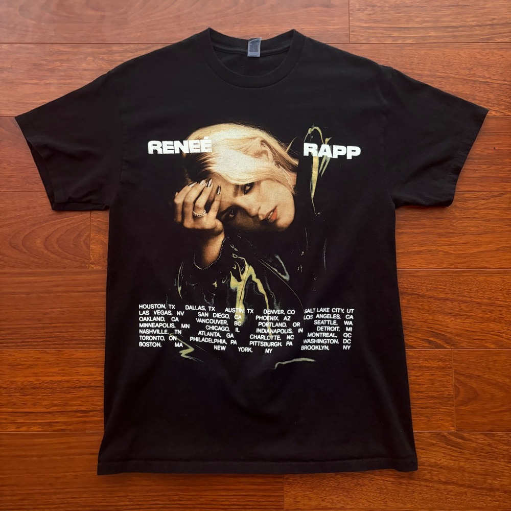 Renee Rapp Snow Hard Feelings Band Tour T-Shirt Small Black Graphic Tee